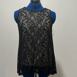 Alfani black lace sleeveless top